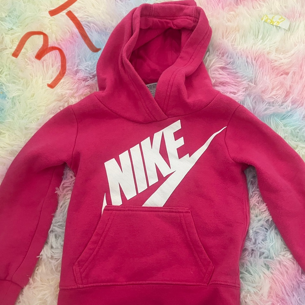 Hot pink toddler girls Nike hoodie